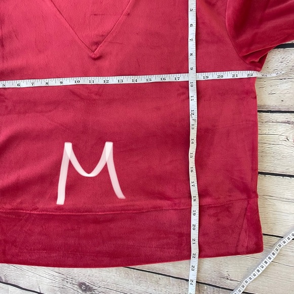 NWT RBX Red Velvet Velour Long Sleeve Mock Neck Active Jacket Sweater - Picture 9 of 10